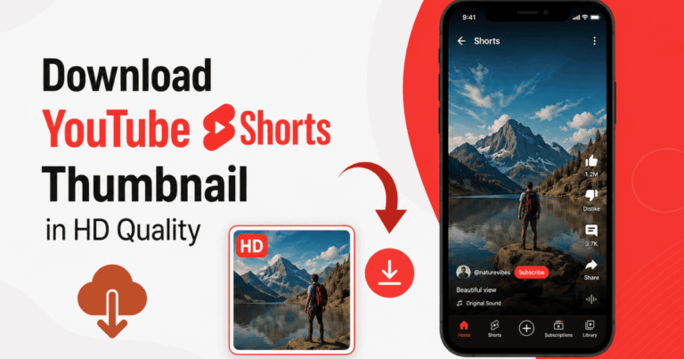 Download YouTube Shorts thumbnail in HD quality using mobile or PC with easy steps